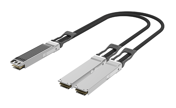 OSFP 800 Gbps to 2 OSFP-RHS 400 Gbps DAC